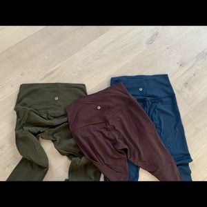 Lot of 3 lululemon align leggings. Size 6